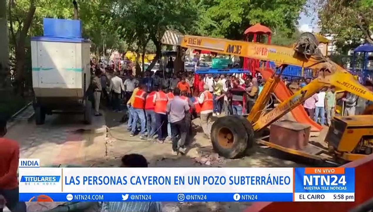 Colapso del piso de un templo deja 35 muertos en India: cayeron a un pozo subterráneo