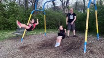 Kid Wanting to Go Higher on Swing Gets a Lesson on Gravity