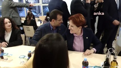 Meral Akşener ve Ekrem İmamoğlu, öğrenci yurdunda iftar yaptı