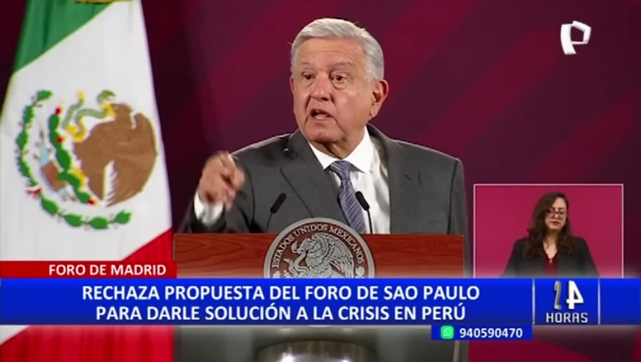 Foro de Madrid: Rechazan propuesta del Foro de Sao Paulo para darle solución a crisis de Perú
