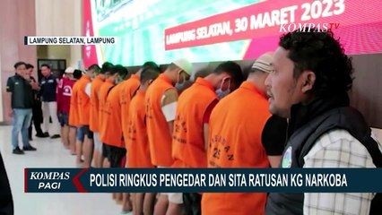Polisi Ringkus 22 Pengedar dan Sita Ratusan Kg Narkoba di Lampung Selatan