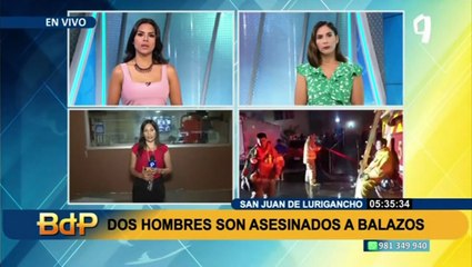 Dos hombres son asesinados a balazos en SJL