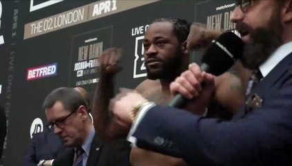 Joshua and Franklin weigh-in ahead of heavyweight showdown