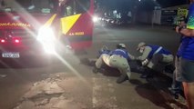 Motociclista fica ferido em acidente entre duas motos no Centro