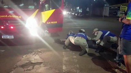 Motociclista fica ferido em acidente entre duas motos no Centro