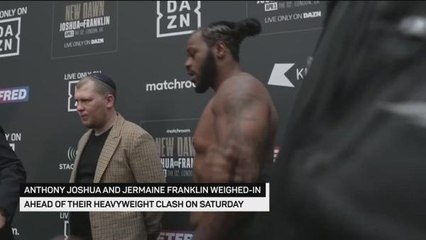 Joshua and Franklin weigh-in ahead of heavyweight showdown