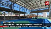 Rutilio Escandón, inauguró el multideportivo con centro de desarrollo comunitario; Chiapas