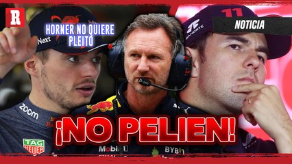 Horner pone ALTO a RIVALIDAD entre CHECO y VERSTAPPEN