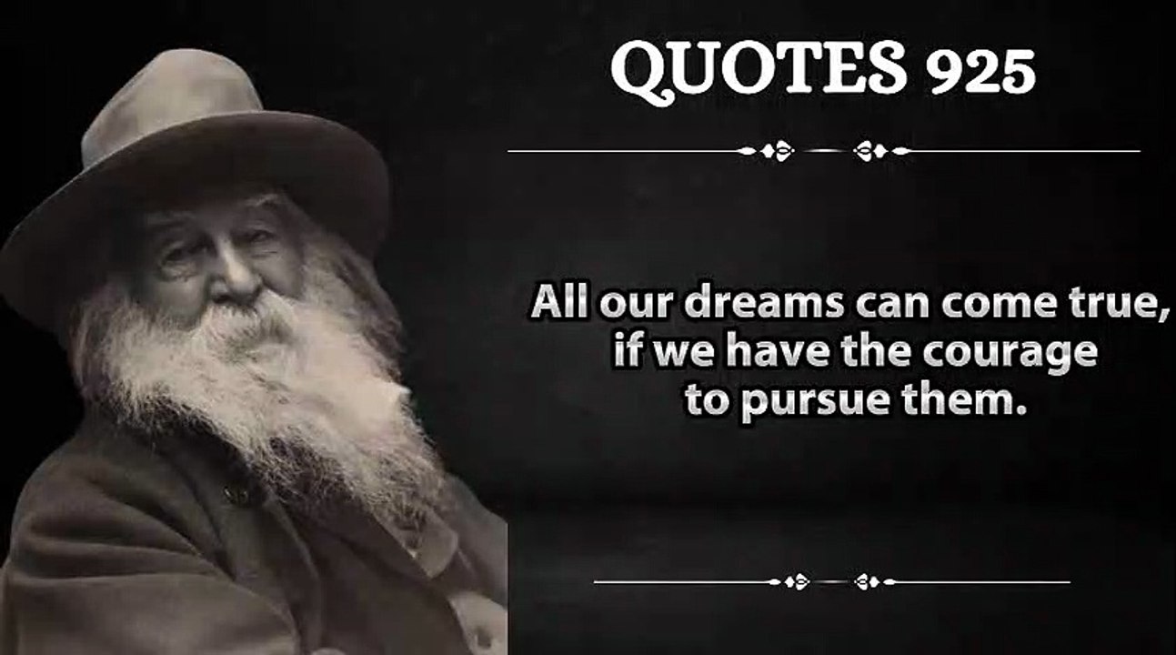 1. "Be Uplifted by Walt Whitman's Quotes" | Inspirational Quotes | Quotes about Life