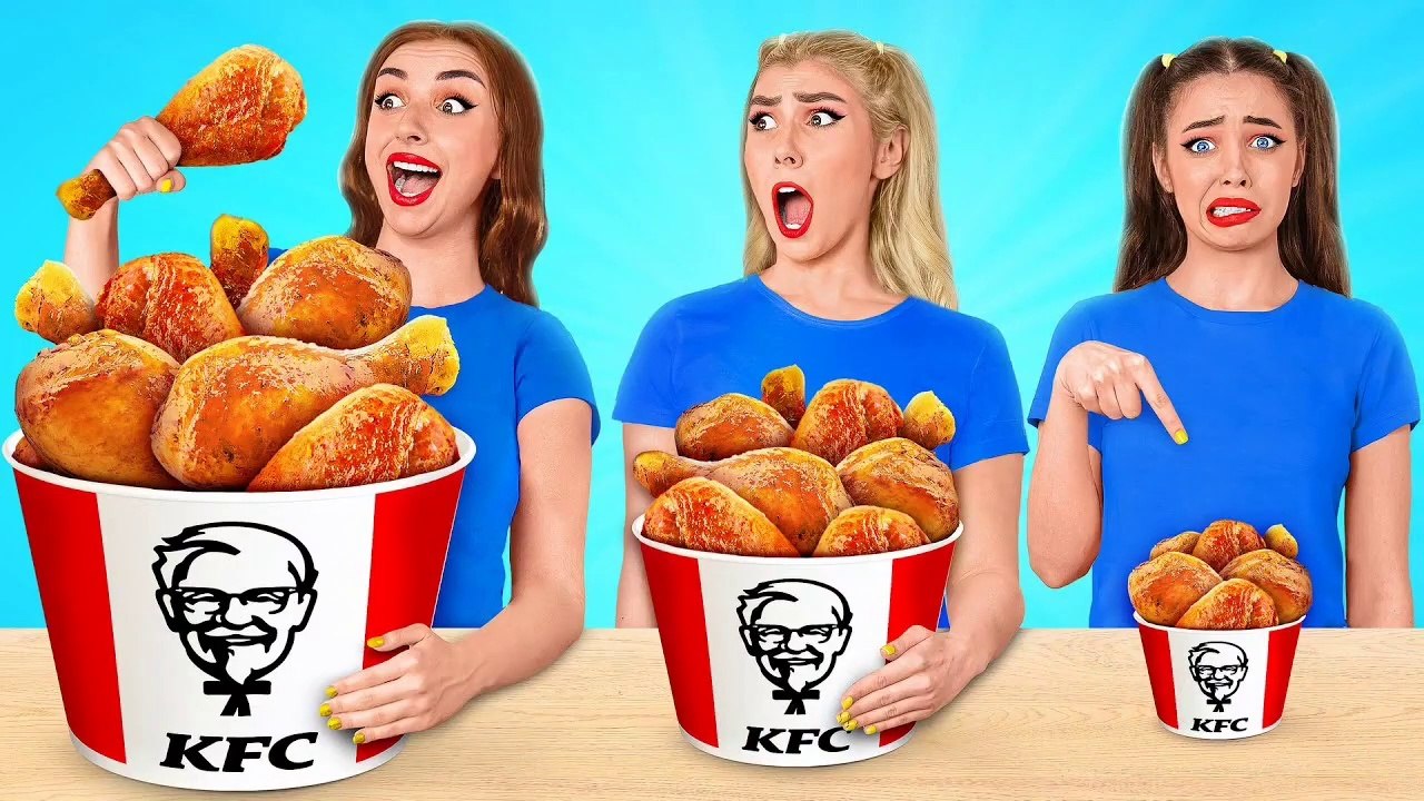 Big, Medium & Small Plate Challenge by Multi Food Challenge 