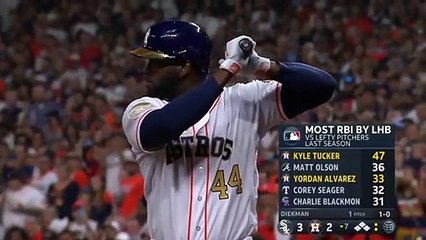 Yordan Álvarez vacía las bases y Astros completa remolcada