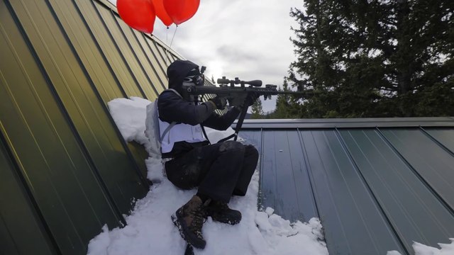 Snow Sniper Airsoft Battle | Dude Perfect