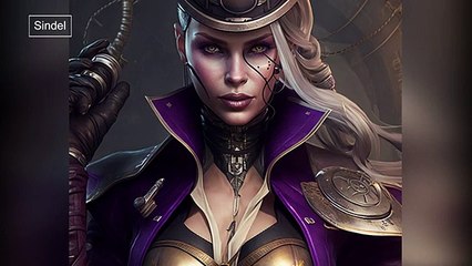 Mortal Kombat character in SteamPunk dark fantasy film - by AI