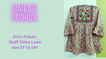 Top girls latest Lawn frock design 2023