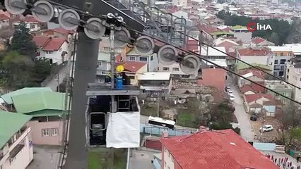 Bursa’da ölümle burun buruna! 165 metre yükseklikte...