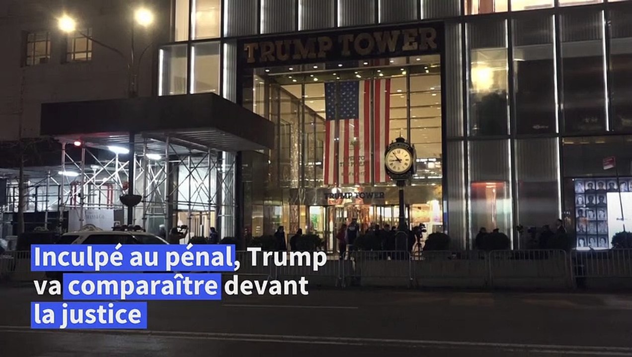 New York: Réactions devant la Trump Tower après l'inculpation de Trump