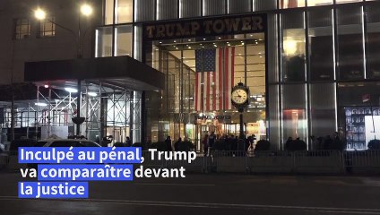 New York: Réactions devant la Trump Tower après l'inculpation de Trump