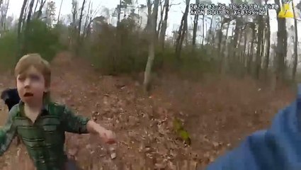 Moment lost four-year-old and his dog found in New Jersey woods