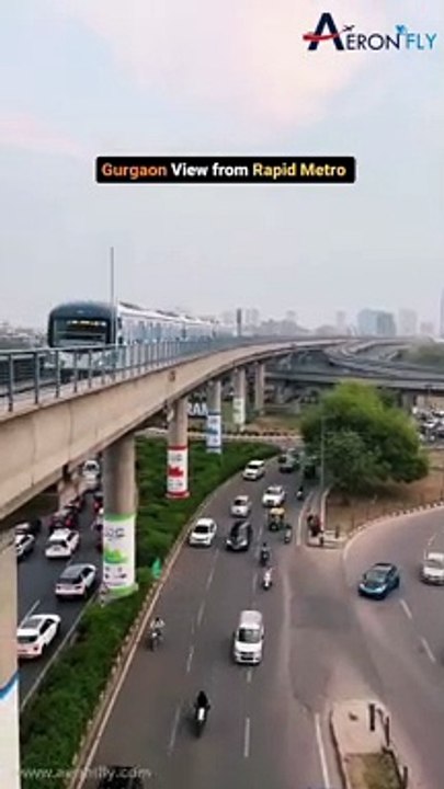Can you guess this place? | Amazing view of Gurgaon from Rapid Metro | AeronFly | Flight Booking With AeronFly| Travel With AeronFly