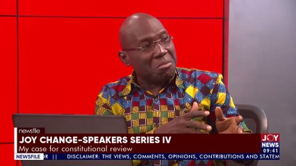 Joy Change-Speakers Series IV || Hon. Inusah Fuseini present his case for constitutional review stating "Article 71 must be deleted" || - JoyNews