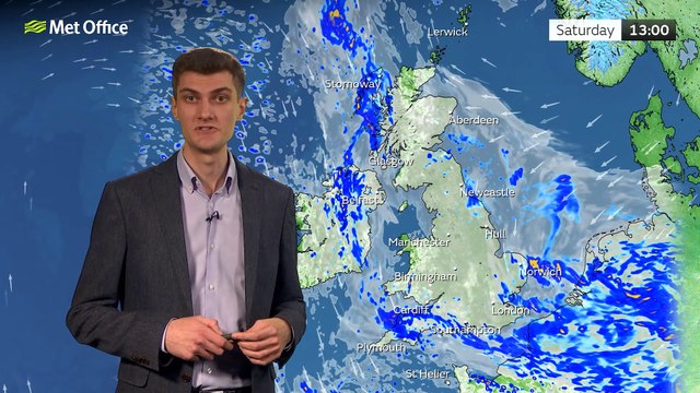 Met Office Afternoon Weather Forecast 01/04/23 - Cloudy and damp