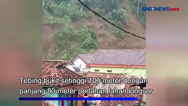 Tebing Setinggi 100 Meter Longsor di Kuningan, Permukiman Penduduk Terancam