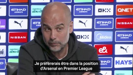 29e j. - Guardiola : "J'adorerais être dans la position d'Arsenal”
