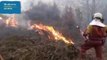 Continúan los trabajos de extinción de los incendios forestales en Asturias