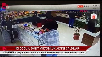 Sultangazi'de 2 çocuk, 4 milyonluk altın olan çantayı çaldı