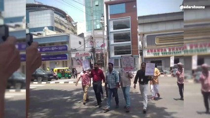 എൻ എച്ച് ആർ ഇ എം സെക്രട്ടറിയേറ്റിന് മുന്നിലേക്ക് മാർച്ചും ധർണ്ണയും നടത്തി