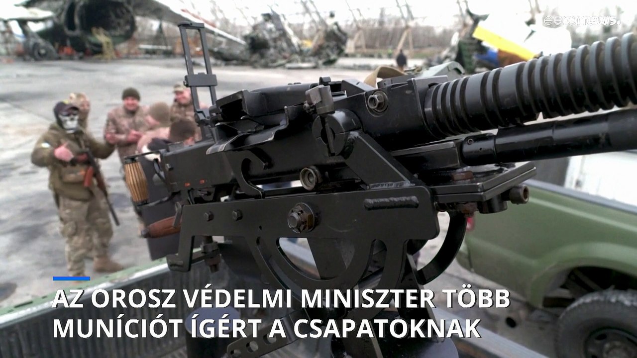 Az orosz védelmi miniszter több muníciót ígér az Ukrajnában harcoló csapatoknak