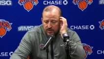 New York Knicks coach Tom Thibodeau after Friday's win against Cleveland Cavaliers