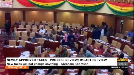 Newly Approved Taxes: Process Review; Impact Preview - Nnawotwe Yi on Adom TV (1-4-23)