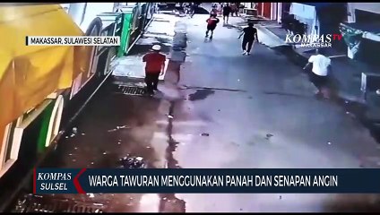 Kelompok Warga DI Makassar Tawuran Menggunakan Panah Dan Senapan Angin