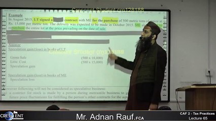 CAF-2 || Lecture 65 || Tax | sir Adnan Rauf | 2023