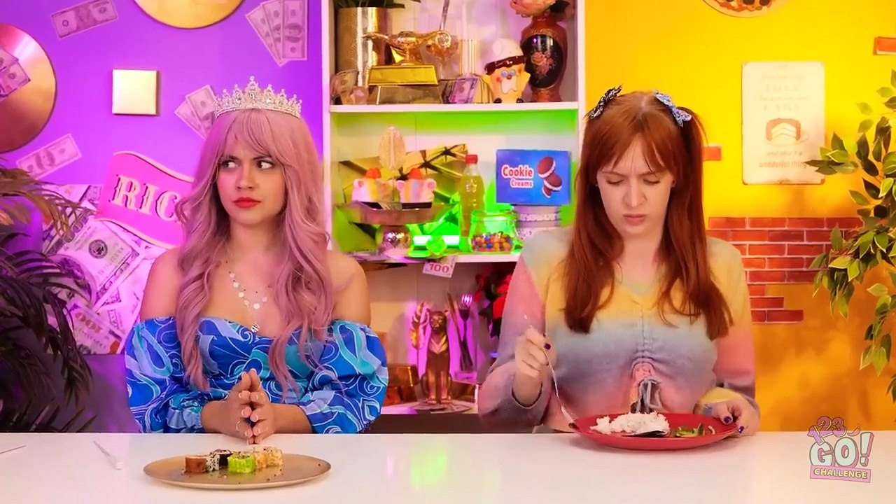 RICH VS BROKE VS MEGA RICH COOKING CHALLENGE - Funny Food & Kitchen Hacks by 123 GO! CHALLENGE