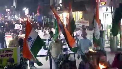 सीएम भूपेश बघेल शामिल हुए लोकतंत्र बचाओ मशाल शांति मार्च में