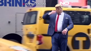 WATCH: Man in Trump mask 'directs' New York traffic outside Trump Tower