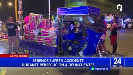 La Victoria: dos serenos heridos uno de ellos de gravedad tras choque de patrullero