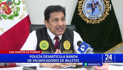 SMP: Detienen a peligrosa banda criminal con miles de dólares falsos