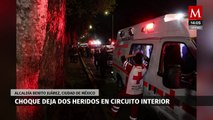 En CdMx, auto particular choca contra camión de valores en Circuito Interior; no hay heridos