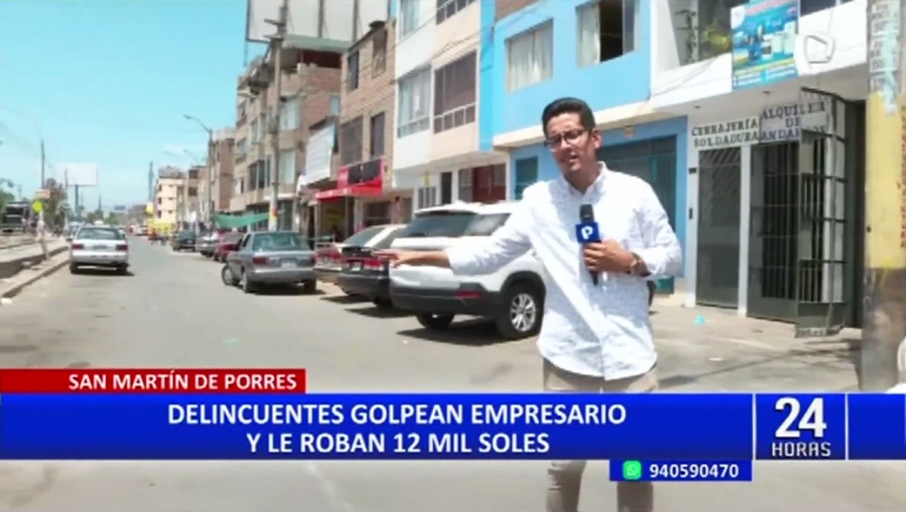 Marcas asaltan violentamente a empresario y se llevan S/ 12 mil que acababa de retirar