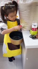 Beautiful Girl doing funy things at home