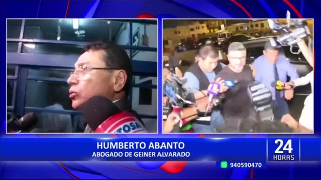 Humberto Abanto, abogado de Geiner Alvarado: Si no existe orden judicial, pediré que se le libere