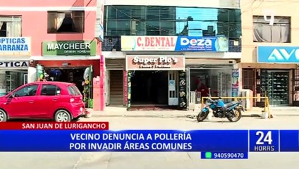 Vecinos denuncian a pollería por invadir espacios comunes: local casi ocasiona incendio