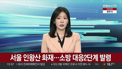 서울 인왕산 화재…소방 대응2단계 발령