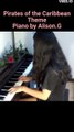 Pirates Of The Caribbean Theme (Piano) ｜ Piano by Alison.G | Dailymotion video | Theme music
