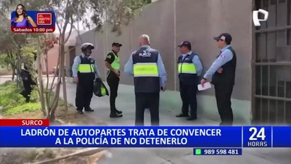 Surco: delincuente robaba autopartes a sus propios vecinos