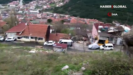 Maltepe’de devasa kaya kabusu, metrelerce yükseklikten düşüyor!