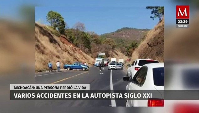 Se registran al menos tres accidentes en la autopista Siglo XXI en Michoacán